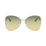 Ferragamo // Women's SF184S-707 Sunglasses // Gold + Brown + Green