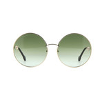 Ferragamo // Women's SF189S-709 Sunglasses // Gold + Green Gradient