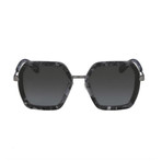 Ferragamo // Women's SF901S-042 Sunglasses // Black Gray Stone + Gray Gradient