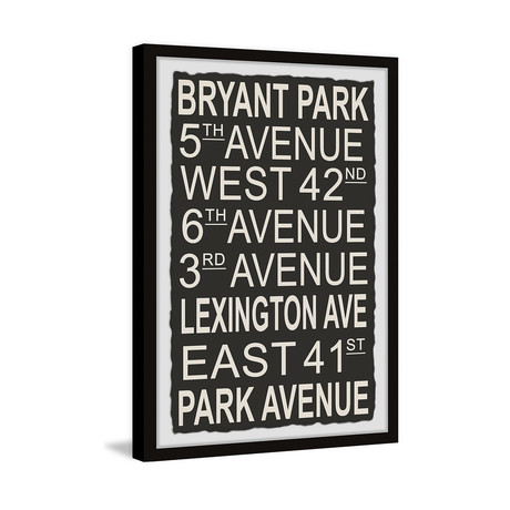 Bryant Park // Framed Painting Print (8"W x 12"H x 1.5"D)