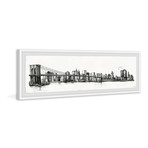 Black Brooklyn // Framed Painting Print (30"W x 10"H x 1.5"D)