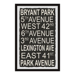 Bryant Park // Framed Painting Print (8"W x 12"H x 1.5"D)