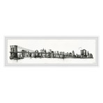 Black Brooklyn // Framed Painting Print (30"W x 10"H x 1.5"D)