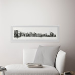 Black Brooklyn // Framed Painting Print (30"W x 10"H x 1.5"D)