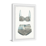 Brooklyn Bikini // Framed Painting Print (8"W x 12"H x 1.5"D)