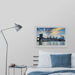 New York City Lights // Framed Painting Print (12"W x 8"H x 1.5"D)