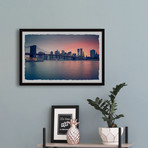 Dawn at the City // Framed Painting Print (12"W x 8"H x 1.5"D)