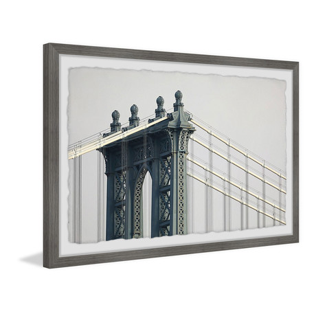 The Bridge // Framed Painting Print (12"W x 8"H x 1.5"D)