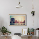 City Morning Light // Framed Painting Print (12"W x 8"H x 1.5"D)