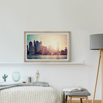 City Morning Light // Framed Painting Print (12"W x 8"H x 1.5"D)