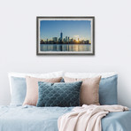 NYC Evolving Skyline // Framed Painting Print (12"W x 8"H x 1.5"D)