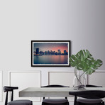 Dawn at the City // Framed Painting Print (12"W x 8"H x 1.5"D)