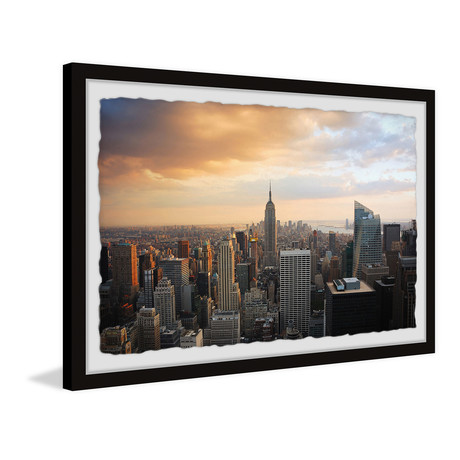 NYC’s Tallest Buildings // Framed Painting Print (12"W x 8"H x 1.5"D)