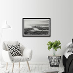 NY Black & White View // Framed Painting Print (12"W x 8"H x 1.5"D)