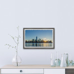 NYC Evolving Skyline // Framed Painting Print (12"W x 8"H x 1.5"D)