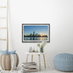 NYC Evolving Skyline // Framed Painting Print (12"W x 8"H x 1.5"D)