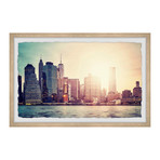 City Morning Light // Framed Painting Print (12"W x 8"H x 1.5"D)