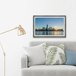 NYC Evolving Skyline // Framed Painting Print (12"W x 8"H x 1.5"D)