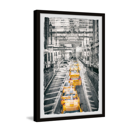 Yellow Means Go // Framed Painting Print (8"W x 12"H x 1.5"D)