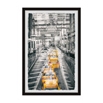 Yellow Means Go // Framed Painting Print (8"W x 12"H x 1.5"D)