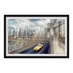 The East River // Framed Painting Print (12"W x 8"H x 1.5"D)