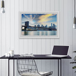 New York City Lights // Framed Painting Print (12"W x 8"H x 1.5"D)