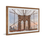 The Iconic Brooklyn Bridge // Framed Painting Print (12"W x 8"H x 1.5"D)