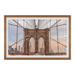 The Iconic Brooklyn Bridge // Framed Painting Print (12"W x 8"H x 1.5"D)