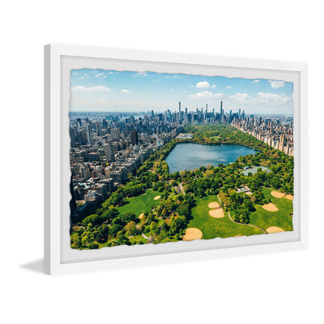 NYC From the Top // Framed Painting Print (12"W x 8"H x 1.5"D)