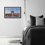 Brooklyn Bridge Lights // Framed Painting Print (12"W x 8"H x 1.5"D)