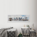 Bridge and the City // Framed Painting Print (30"W x 10"H x 1.5"D)