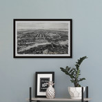 City Top View // Framed Painting Print (12"W x 8"H x 1.5"D)