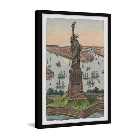 Liberty Statue // Framed Painting Print (8"W x 12"H x 1.5"D)