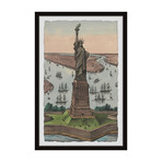 Liberty Statue // Framed Painting Print (8"W x 12"H x 1.5"D)