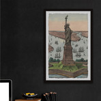 Liberty Statue // Framed Painting Print (8"W x 12"H x 1.5"D)