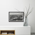 City Top View // Framed Painting Print (12"W x 8"H x 1.5"D)