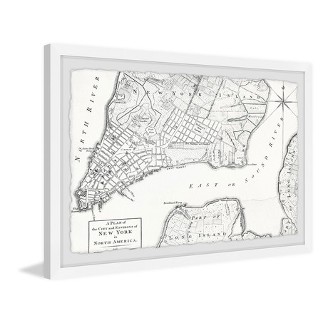 River Outline // Framed Painting Print (12"W x 8"H x 1.5"D)