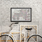 NY Outline II // Framed Painting Print (12"W x 8"H x 1.5"D)