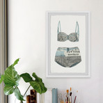 Brooklyn Bikini // Framed Painting Print (8"W x 12"H x 1.5"D)