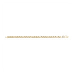 Figaro Link Bracelet // 7mm // Gold Plated (7.5")