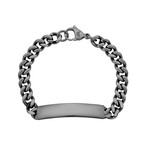 Cuban Link ID Bracelet // 8mm // Gunmetal (7.5")