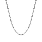 Diamond Cut Box Link Necklace // 6mm (Steel)