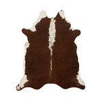 Cowhide Rug // Brown + White