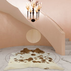 Cowhide Rug // White + Caramel