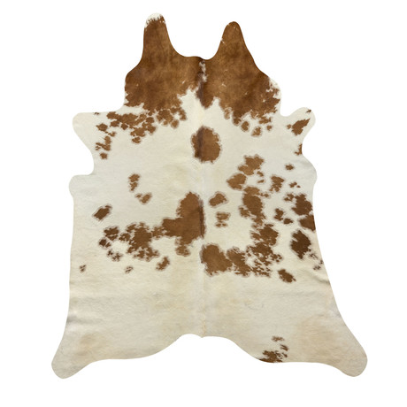 Cowhide Rug // White + Caramel