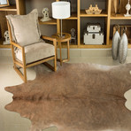 Cowhide Rug // Solid Light Brown