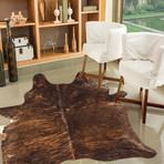 Cowhide Rug // Brindle Brown