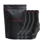 Strideline // Mid-Length Socks // Black // Set of 3