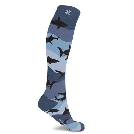 Shark Hat Knee-High Compression Socks // 1-Pair // Large / Extra Large (Small / Medium)