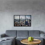 New York City Skyline Window View // Unknown Artist (40"W x 26"H x 1.5"D)